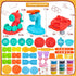 ZYYBQW 3 1 Sets 3-4-8, Playset in Color Dough for Kids Ages Dough Tools Accessories Kit, Ice Cream Noodle Hamburger