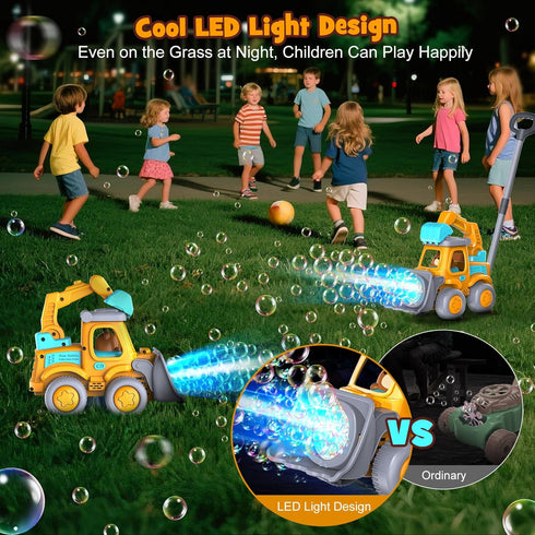 Nicmore 3 4 5 6 Automatic Bubble Machine Toys for Toddlers: Portable Construction Truck Bubble Maker Blower Toys