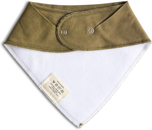 Bandana Feeding Drool Baby Bib, Soft Organic Cotton with Fleece Back for Infants and Toddlers