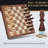 Jumlys Set, 15" 2 Set Magnetic Wooden Chess Folding Chess Board with Extra Queens, Portable Travel Chess with Pieces