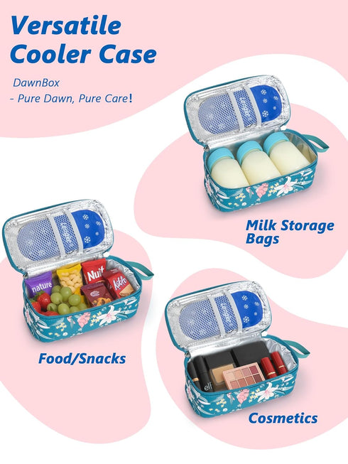 20oz 2 Packs Breast Milk Cooler Travel Bag with Real-Time Temp Display - Holds Breastmilk Storage Bag & Cooling