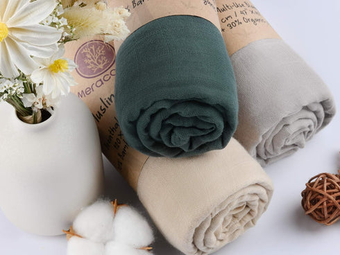 47 47 inches, Meracorallo Muslin Swaddle Blanket Silky Soft Receiving Blanket Swaddle Wrap for Baby Boys and Girls, x