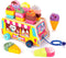HELLOWOOD Wooden Ice Cream Truck, 28 pcs Magnetic Ice Cream Sweet Treats