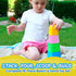 utoyz Set 18 Summer 1+ Splash & Sand Adventure Beach Toys for Toddlers with Pcs Stacking Cups, Watering Can, Bucket