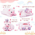IKASA Mommy Pig Stuffed Animal Mom and Baby Plush Toy, Cute 16" Soft Small Fluffy Mama Family Set Toy