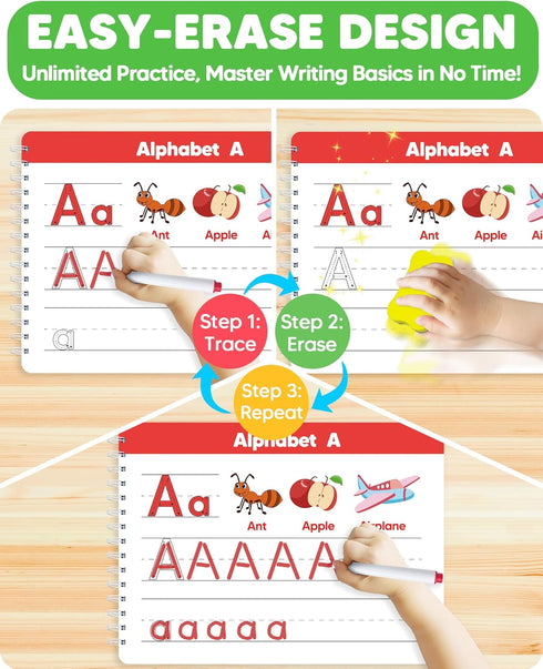 3-5, 3 4 5 Preschool Learning Activities Kindergarten Workbooks, Toddler Busy Book Handwriting Practice, Coloring