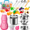 Tigerhu 26PCS Play Kitchen Accessories, Kitchen Pretend Play Cooking Toys w/ Stainless