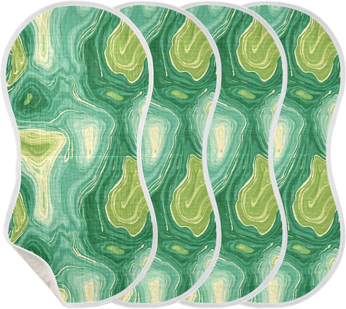 decor gift 4 Pack 22x11in Cotton Burp Cloths Large Soft and Absorbent Honeydew Teal Marble Baby Rags and washcloth