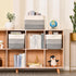 Storage Baskets for Organizing Shelves, 3 Packs Woven Cotton Rope Baskets for Books Towels Toys, 15"x11"x9.5", Gradient