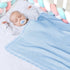 100% Cotton Baby Blanket, Knit Lace, Soft Warm Toddler Blanket, 30 x 40 Inches, Sky Blue