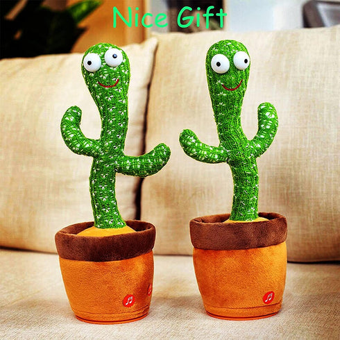 2023 Dancing Cactus Toy Bluetooth, Rechargeable Singing Talking Cactus that Repeats What You Say