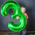 KatchOn Giant Green Number 3 Balloon - 40 Inch, Three Rex Birthday Party Decorations, Green 3 Balloon for Happy Birthday