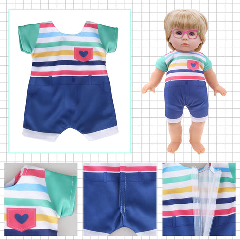 Alive Doll Clothes and Accessories - 6 Sets Baby Doll Clothes Dresses Outfits Include Doll Dresses, Jumpsuit, Swimsuit Dolls Outfits Fit for 12 13 14 14.5 Inch Girl Dolls for Girls Gift Age 5-7 8-10