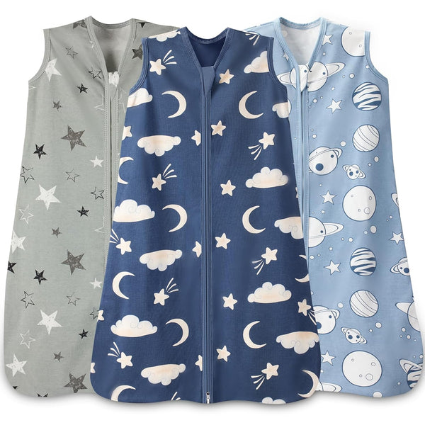 3 Pack Baby Sleep Sack 18-24 Months 100% Cotton TOG 0.5 Baby