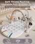4 0-12 Jovow Baby Gym Play Mat with Detachable Musical Piano, Light Up Activity Center with Rattles & Glowing Night