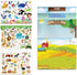 Giggles & Pebbles Educational Magic Sticker Pad Book for Kids, Reusable Non-Adhesive Stickers with Farm, Zoo, Ocean