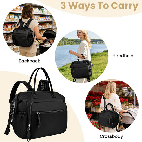 Large Diaper Bag Tote Lightweigt Diaper Tote Bag With Large Capacity Matching Changing Pad, Waterproof Design
