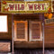 Cowboy Party Decorations, Western Scene Setters for Cowboy Decorations Party, Wooden House Barn Banner