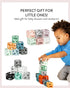 Malarkey Kids Stack N Chew - Mini Cubes Baby Chew Toy Monochrome - Develops Fine Motor Skills, Increases Grip Strength