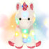 Hopearl LED Plush Unicorn Lighting Up Stuffed Animal Floppy Night Lights Glow