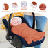 Miracle Baby 3/5-Point 35" 35" Car Seat Blanket for Babies, Lightweight Cotton Swaddle Blanket with Harness, Soft Minky