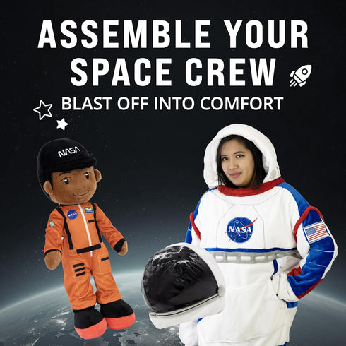 Playtime by Eimmie 14” Charlie NASA Doll, Soft Baby Doll, Plush Rag Dolls for 2 Year Old Girls & Boys, Space Themed