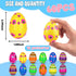 60 Pack 2.4 Inch Plastic Printed Easter Eggs, Fillable Empty Eggs Bulks for Easter Eggs Hunt, Easter Basket Stuffers