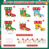 COCHIE 48Pcs DIY Christmas Craft Kits for Kids, Christmas Tree Stockings Ornaments Kit, Make Your Own Christmas