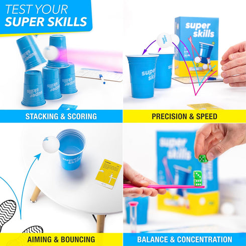 120 Super Skills - Action Game for Competitive People - Beat Your Friends at Challenges - Fun Group Activity for Family