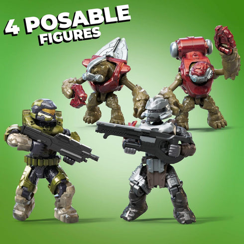 Mega Construx Halo Hijacked Ghost Vehicle, Halo Infinite Construction Set, Building Toys for Kids