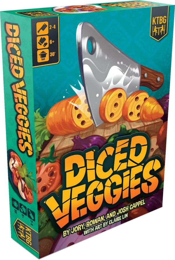KTBG Diced Veggies Family Friendly Dice Slicing Game for 2-4 Players, Ages 6 and Up