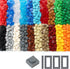 Feleph Basic 1000 Pieces Plate - 1x1 Bricks Creative Pixel Mosaic Art, 20 Colors Parts Building Play Blocks Set