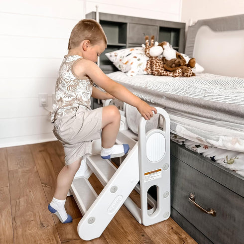 Mloong Counter Kids Step Stool Foldable for Bathroom Sink, Easy Folding Non-Slip Bathroom Stool Toilet Potty Training
