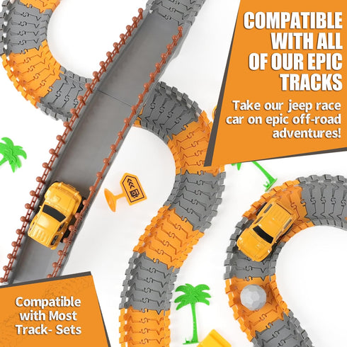 2 3 4 5 6 7 Sets Magickidz Construction Race Car Toy for Kids - Includes Engineering Jeeps, Birthday Gifts for Year Old