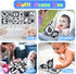 Newborn Toys Black and White, High Contrast Baby Toys for 0-3 Months, Soft Book and Crinkle Sensory Toys
