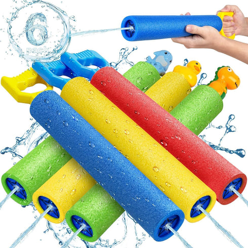 Water Gun, 6 Pack Super Soaker Blaster Squirt Guns for Swimming Pool Beach Summer Party Outdoor Games