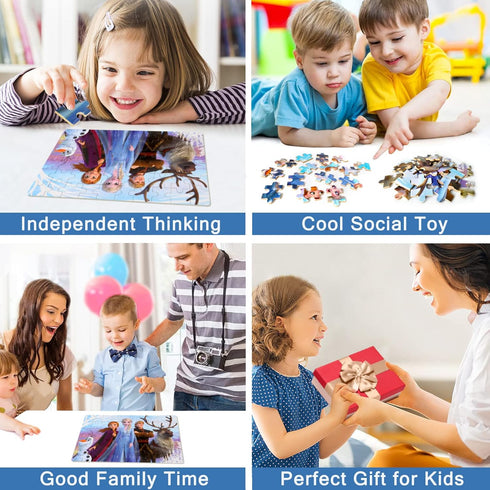 Puzzles for Kids Ages 4-8 - 60 Pieces Puzzles for Kids Ages 3-5 - Metal Box Learning Educational Toys