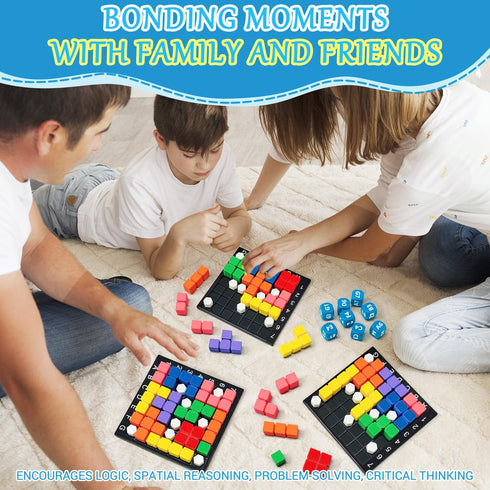 2.0 10,000,000+ 5+ STEM Puzzle Game The Brain Square with Solutions Pattern Matching Blocks Brain Teaser Toy Roll Dice
