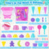Ice Cream Beach Toys Sand Toys Set for Kids, Collapsible Sand Bucket and Shovels Set with Mesh Bag, Sandbox Toys for