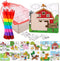 Fullhawl 12 Sets Farm Animal Puzzles Barnyard Color Your Own Puzzles DIY Barn