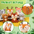 Aoriher 6 Pcs Mini Woodland Animals Plush Toys, 4 Inch Cute Plush Bear, Rabbit, Squirrel, Raccoon Keychains