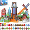 150PCS Magnetic Building Blocks with 31 Nature Designs - Water, Grass, Lava,
