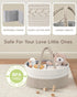 Maliton Extra Large Diaper Caddy Organizer, Cotton Rope Nursery Basket, Portable Organizer for Changing Table, Car