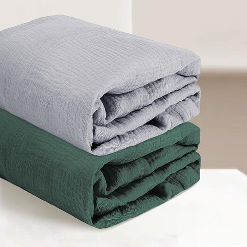 2 Pack Pro Goleem Muslin Changing Pad Cover for Boys and Girls, Soft Breathable Fitted Cotton Diaper Changing Table Pad