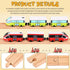 Pack 16 Liliful of Wooden Train Track Expansion Male-Male Female-Female Train Track Compatible with Most Trains