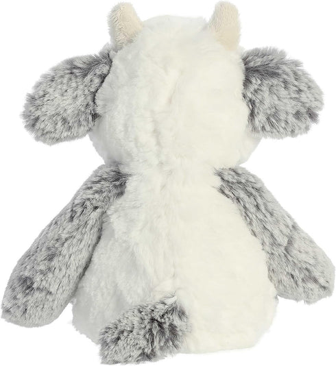 6.5 Inches Aurora Snuggly Sweet & Softer Cow Stuffed Animal - Comforting Companion - Imaginative Play - White