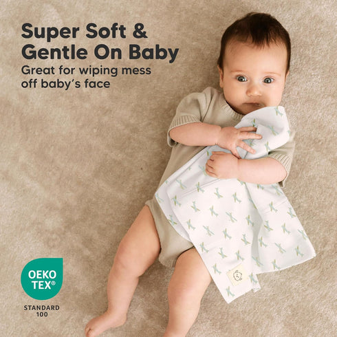 6-Pack 100% Organic Burp Cloths Baby Boy, Girl - Large Cotton Burping Cloths for Babies, Spit Up Rags, Super Absorbent