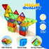 Magnetic Tiles for Kids Ages 3-5 131PCS Building Blocks with 2 Cars, Educational Magnets Toys