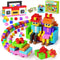 116PCS Magnetic Blocks with Magnet Eyes Toy, Magnetic Building Blocks with Storage