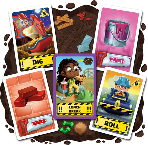 JH5 4 2-4 Construction Kids Board Game for Kids Ages and Up, Fun and Cooperative Building Game for Players, Easy